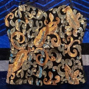 Smocked corset style top